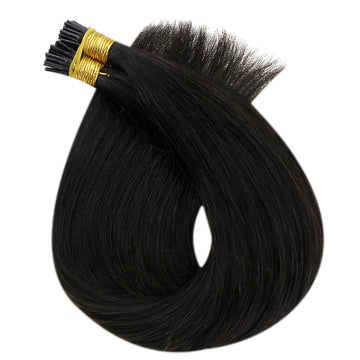 Up To 73% Off I Tip Hair Extensions Remy Hair Extensions (#1B) - FShine Shop